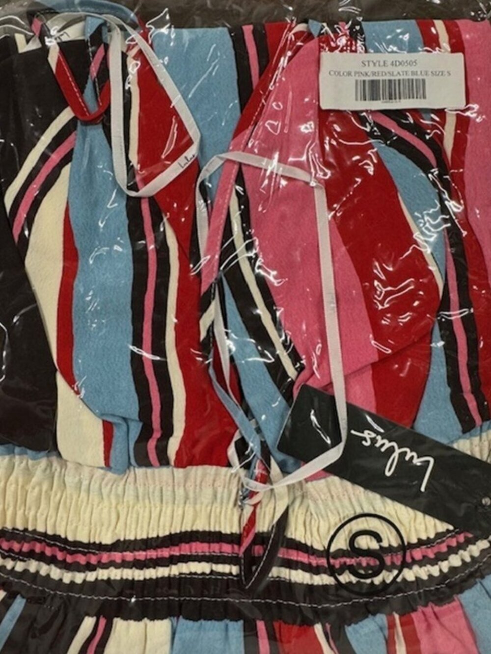 Lulus Andi Pink and Light Blue Multi Stripe Sleeveless Maxi Dress NWT - Picture 5 of 8